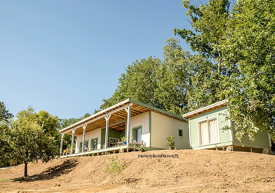 maison bois moderne toit plat